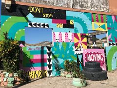 03E Dont Stop Moving mural by Julia Rio (Stockholm Sweden) Paint Jamaica street art in Kingston Jamaica